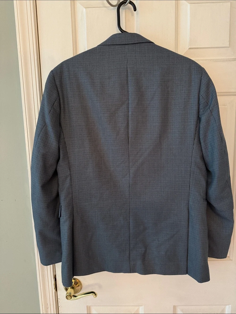 Tommy Hilfiger Men's Gray Micro-Check/Houndstooth Blazer - Classic Tailored Fit
